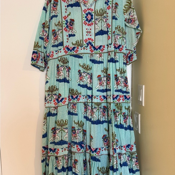 Floral Maxi Dress in Blue and Green - Picture 1 of 6